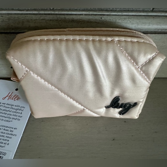 🌹⭐️ NWT Lug Choo Choo Mini Pill Box / Pouch in Metallic Rose Gold ⭐️🌹 - Picture 1 of 7